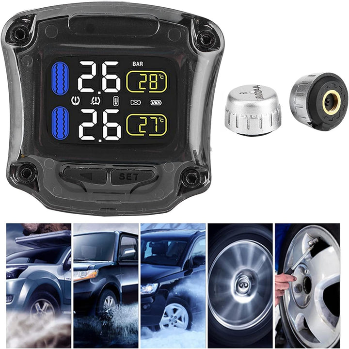 Madezz Motorrad Reifendruck Kontroll System, Motorrad TPMS Reifen Druck überwachungs Sensor Wasserdi
