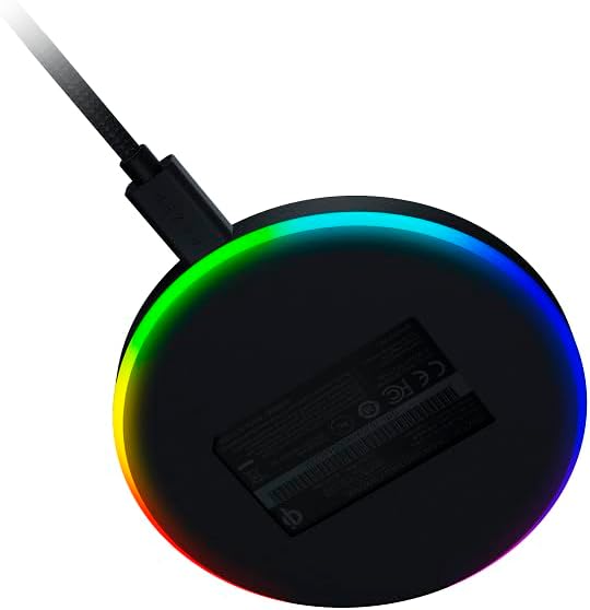 Razer Charging Pad Chroma – Kabelloses Schnellladegerät (10 W, Wireless Ladestation mit RGB-Beleucht