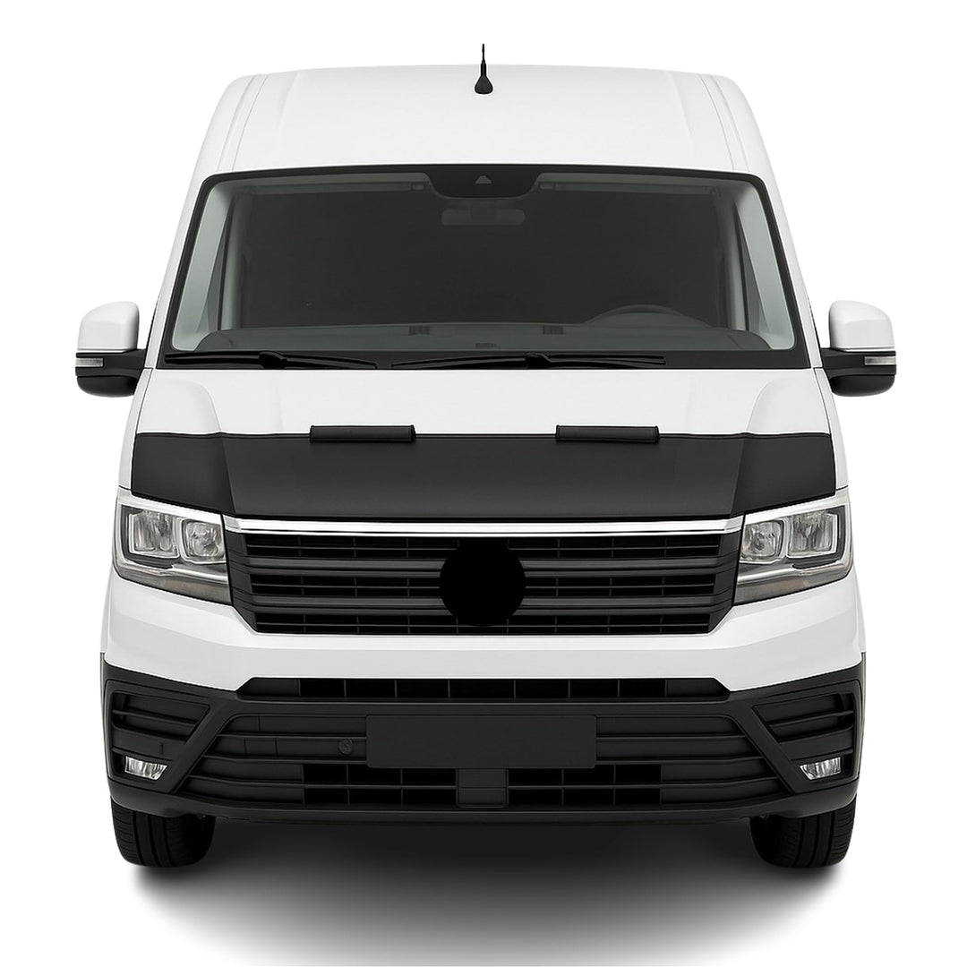 OMAC Haubenbra Steinschlagschutz Bonnet Bra kompatibel mit VW Crafter 2016-2025 Schwarz Halb, Halb S
