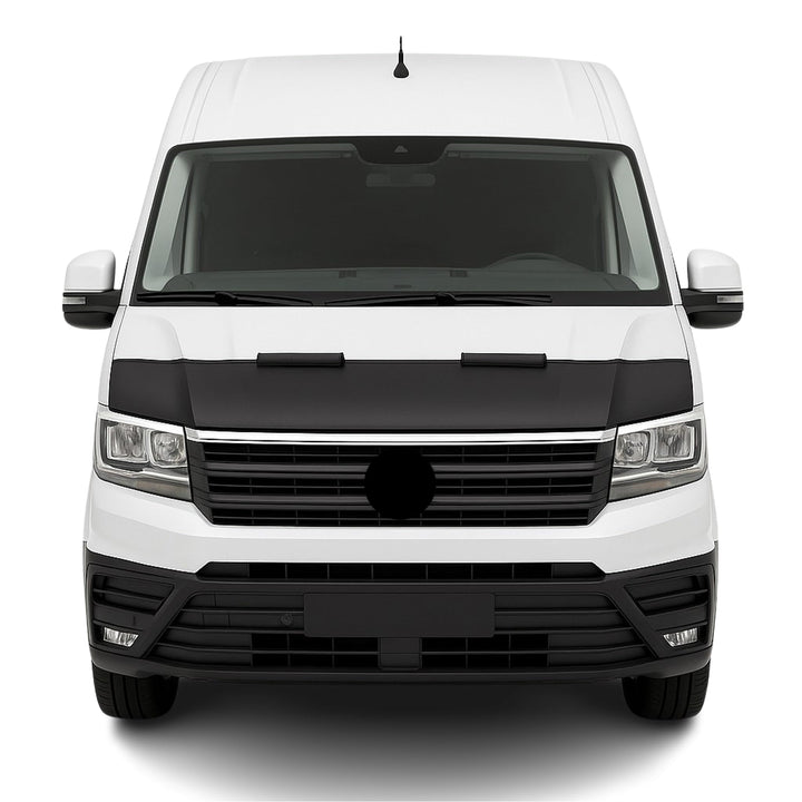 OMAC Haubenbra Steinschlagschutz Bonnet Bra kompatibel mit VW Crafter 2016-2025 Schwarz Halb, Halb S