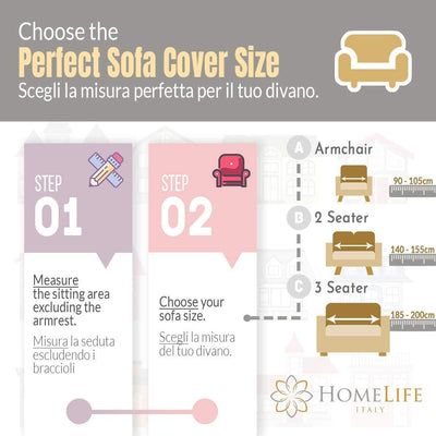 HomeLife Sofabezug Beige & Couch Überzug | weicher Sessel & Sofa Überzug & Sofaüberwurf Decke einfar