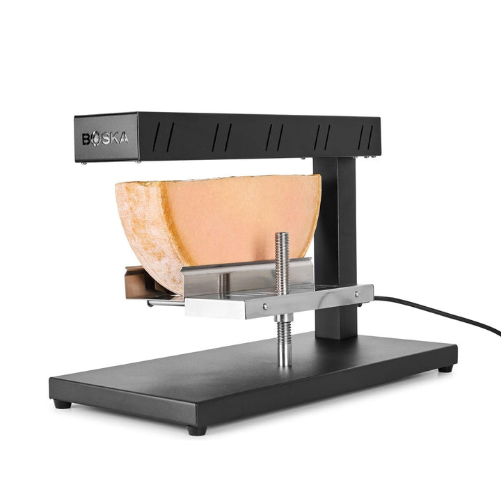 Boska Raclette Demi - Elektrisches Raclette-Gerät für halbe Schleifscheiben - Profi-System mit Drehm