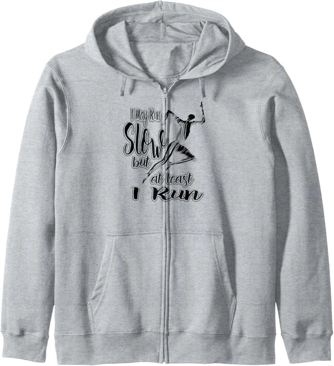 Ich kann langsam laufen, aber zumindest führe ich lustige Kapuzenjacke