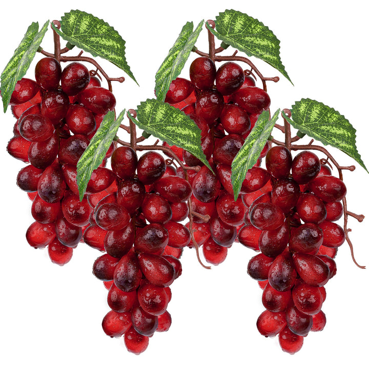 Künstlich Trauben Fälschung Kunststoff Obst Dunkelrot Trauben Dekoration Hochzeit Garten Requisiten
