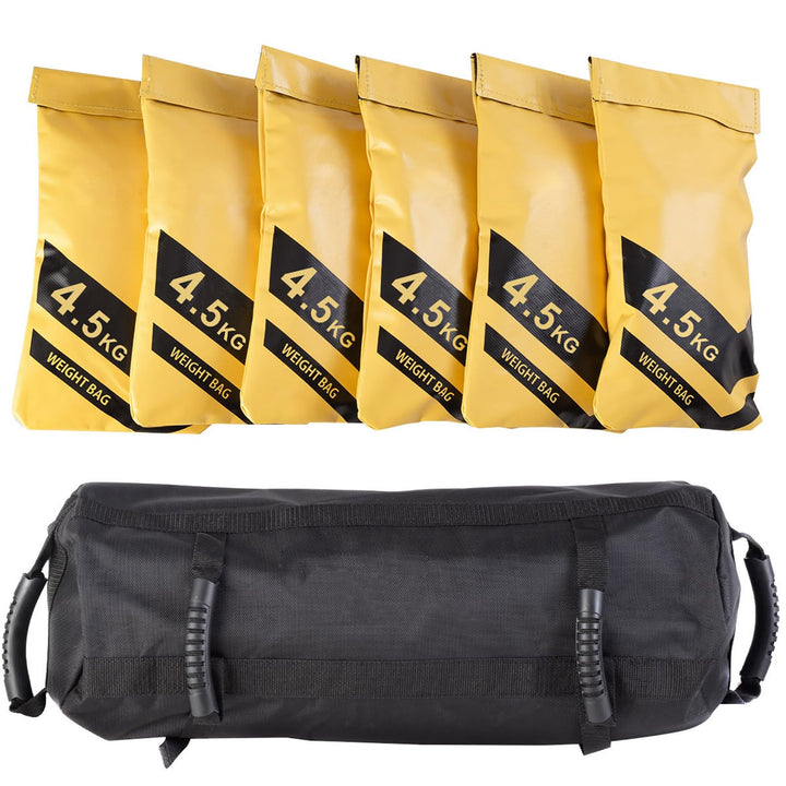 COSTWAY Sandbag, Power Bag inkl. Sandsack, Gewichtssack mit 6 Griffen, Core Bag aus Oxford, Training