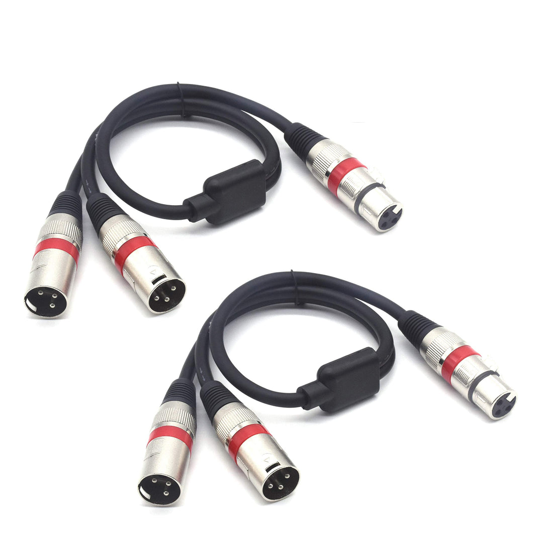 SiYear Ausgewogenes XLR-Splitter-Kabel – Buchse auf Dual-Stecker, 3-Polig, Patch-Y-Kabel, Mikrofon-S