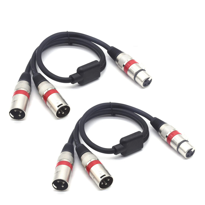 SiYear Ausgewogenes XLR-Splitter-Kabel – Buchse auf Dual-Stecker, 3-Polig, Patch-Y-Kabel, Mikrofon-S