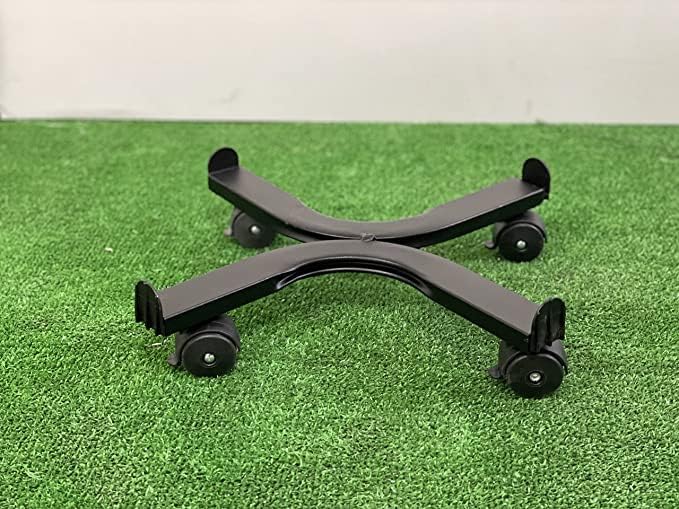 Tecnokit: Runder Rollwagen für Pflanzen und Blumen, 50 cm; verstellbare Dübel, leicht zu bewegen, 4