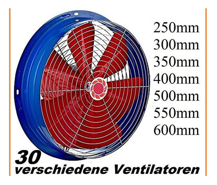 Uzman-Versand 600mm Industrieventilator, abluftventilator Axialventilator Wandventilator