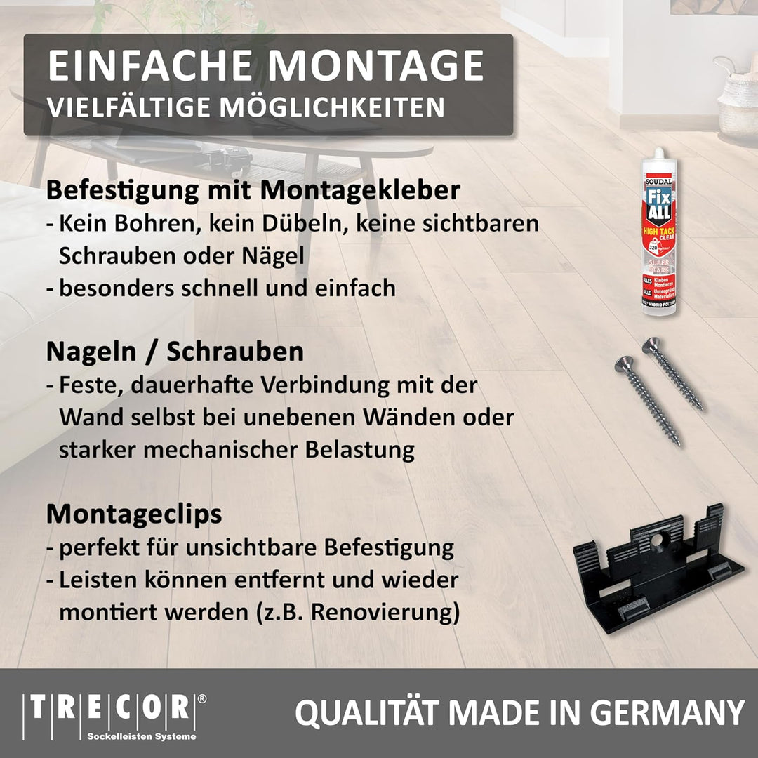 Sockelleiste KronoOriginal Cottage Höhe: 58 mm - Tiefe: 19 mm - Länge: 260 cm - Material: MDF mit De