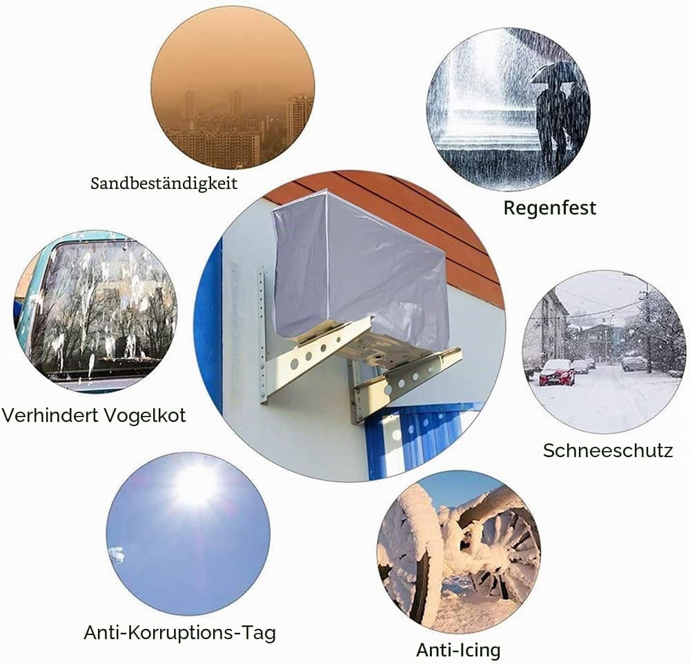 Klimaanlage Abdeckung Aussengerät Mit Gummizug Mit Kordelzug Anti Staub Anti Schnee Wasserdichte Sun