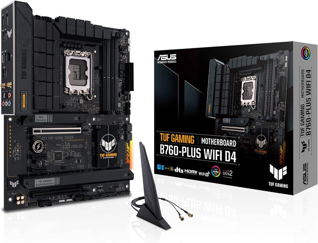 ASUS TUF GAMING B760-PLUS WIFI D4 Mainboard Sockel Intel LGA 1700 (Intel B760, ATX, DDR4 Speicher, P