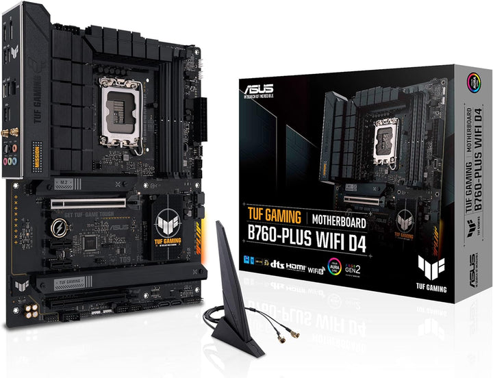 ASUS TUF GAMING B760-PLUS WIFI D4 Mainboard Sockel Intel LGA 1700 (Intel B760, ATX, DDR4 Speicher, P