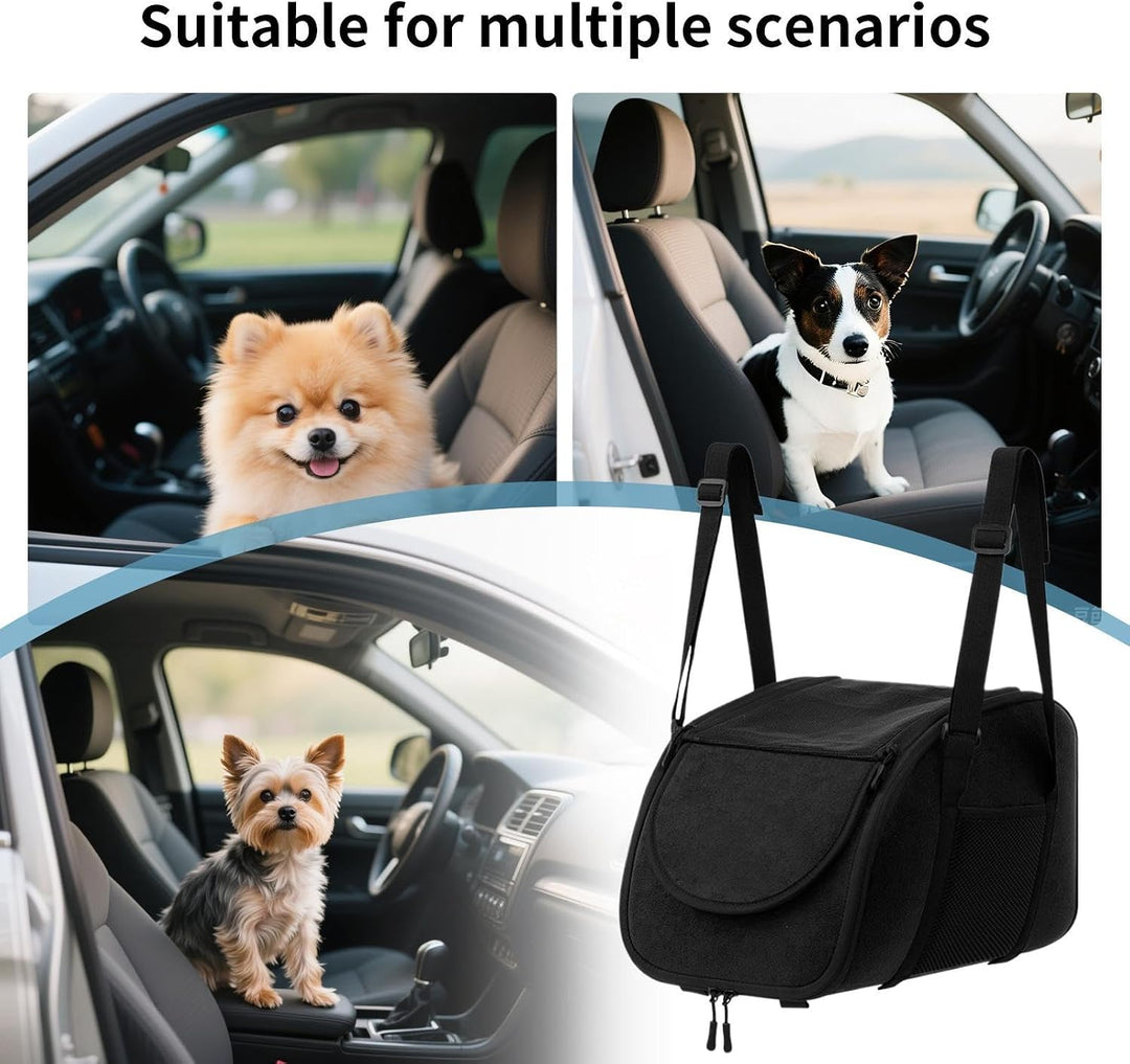 Hundeautositz, kleine Hunde, Haustier-Tragetasche, 39 x 24 x 24 cm, belüftete Katzen-Reisetasche, si