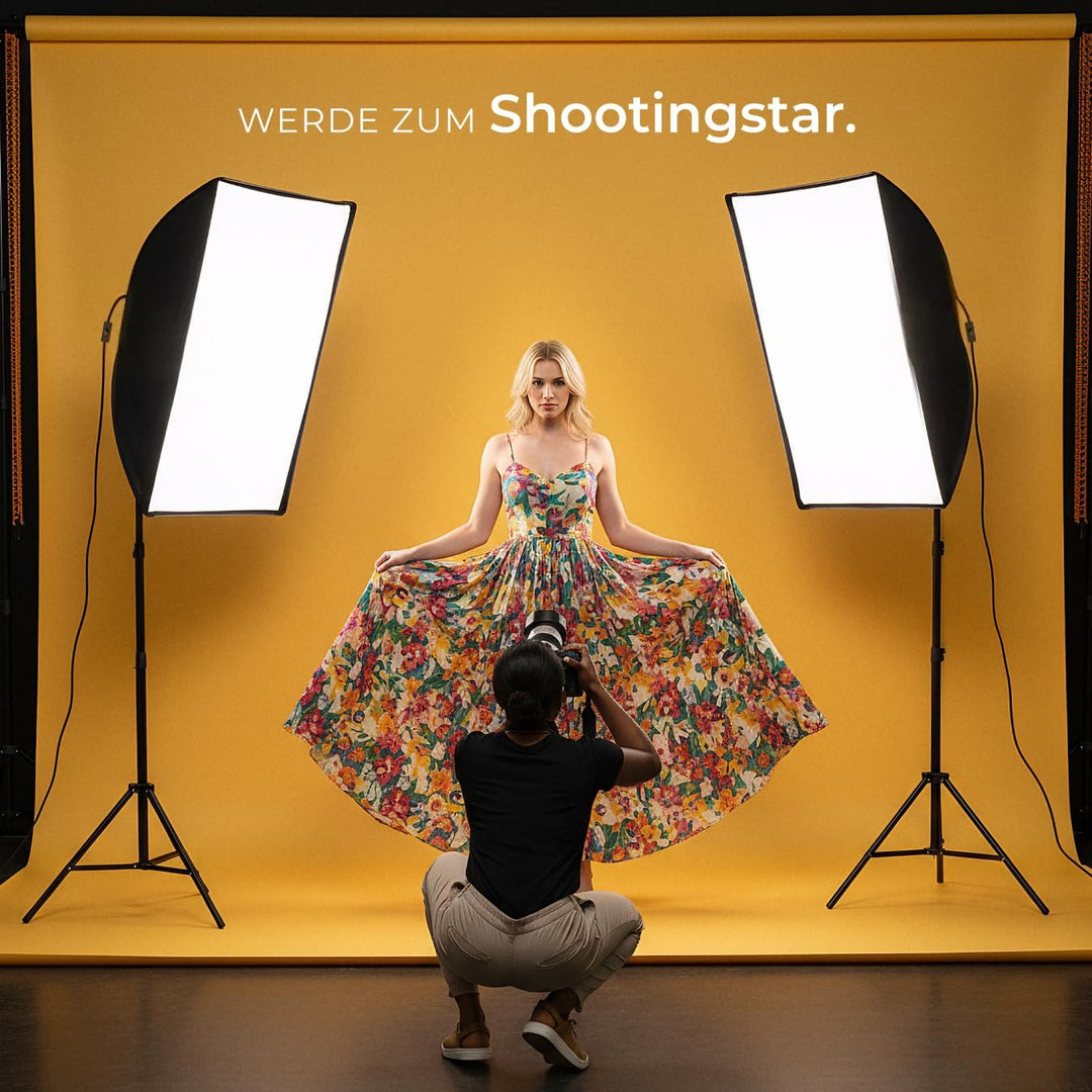 TecTake 800106 Profi Fotostudio Set inkl. Leuchtmittel Softbox, Stativ + Tasche - Diverse Modelle -