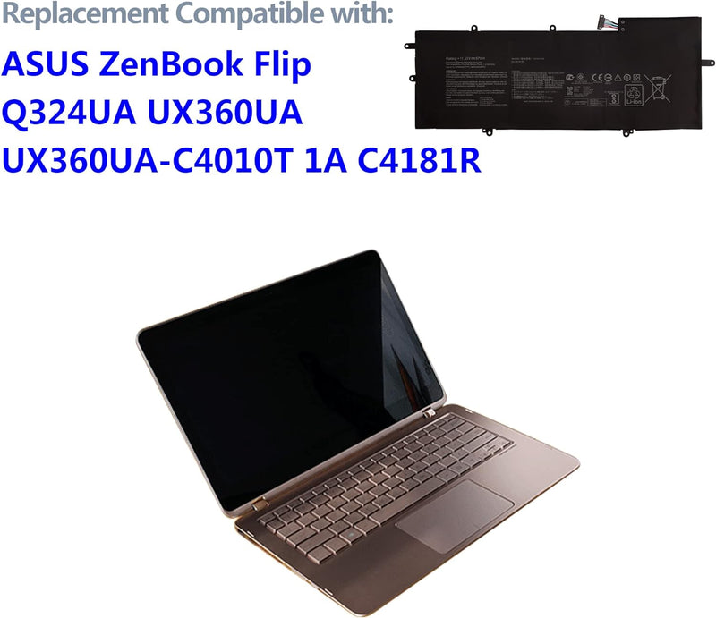 swark Laptop Akku C31N1538 kompatibel mit ASUS ZenBook Flip Q324UA UX360UA UX360UA-C4010T 1A 1B 1C V