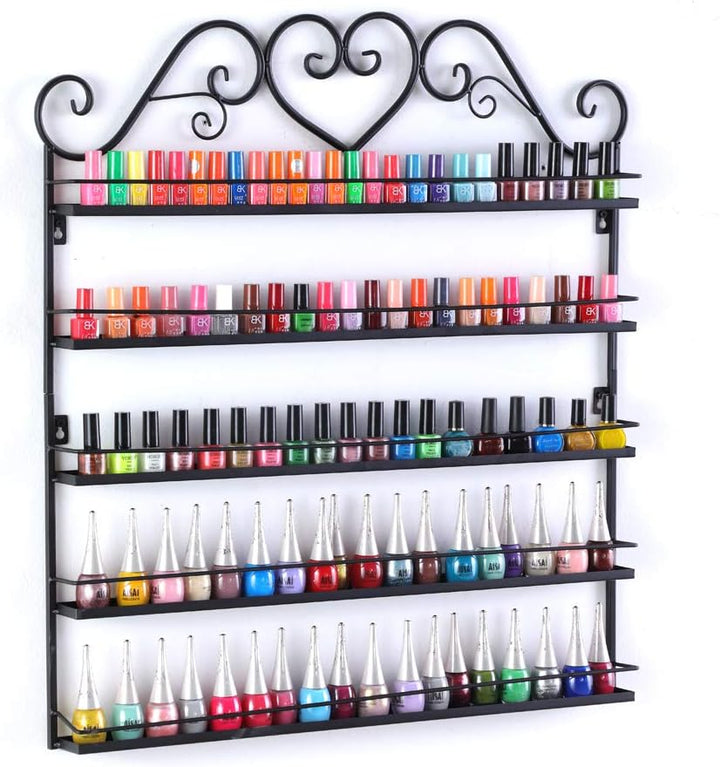 5 Ebenen Metall Nagellack Ständer Kosmetik Organizer 5 Ablagen Wandregal Lippenstiftständer Aufbewah