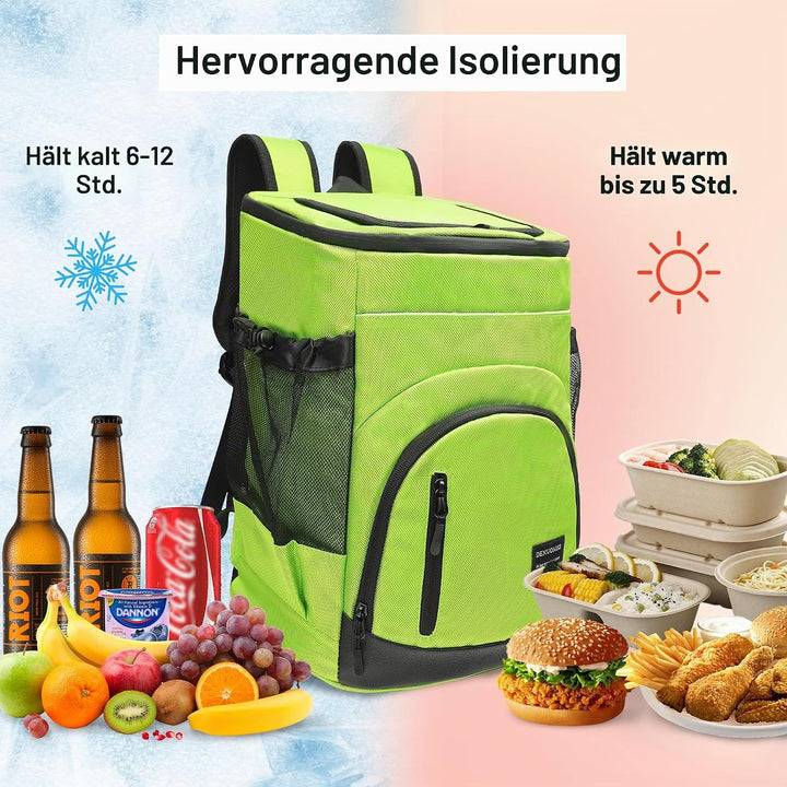 Outplea 30L Kühlrucksack Gross, Auslaufsicherer Isolierte Picknickrucksack für Männer Frauen, Thermo