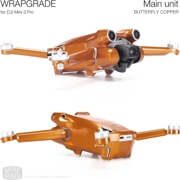 WRAPGRADE Skin Kompatibel mit DJI Mini 3 Pro (Butterfly Copper)