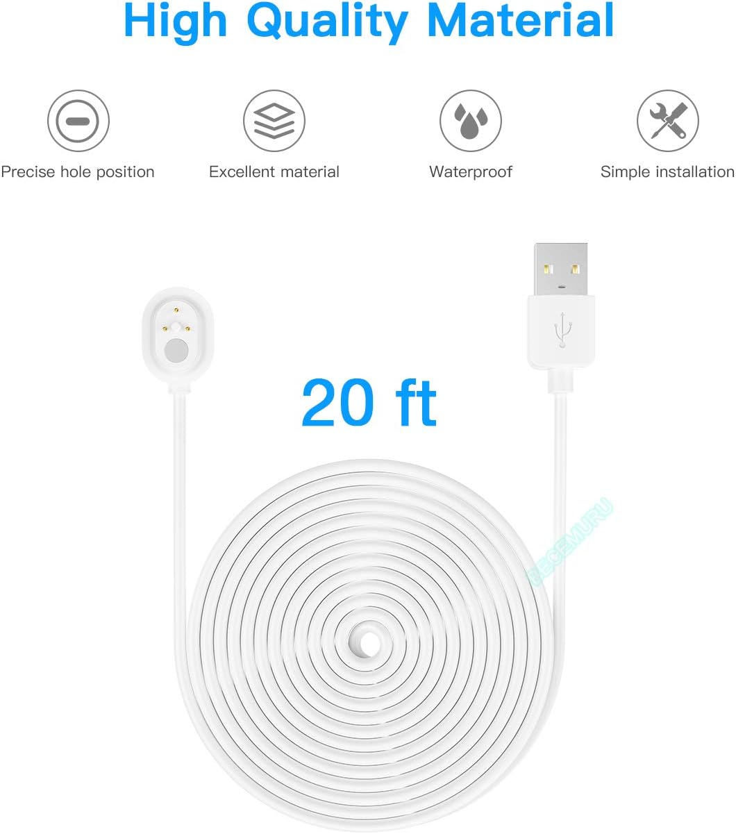 Arlo Ultra/Arlo Pro 3 Ladekabel BECEMURU Wetterfestes Magnetkabel für Arlo Ultra/Arlo Pro 3-Überwach