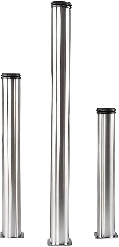 Qrity 4X Tischbein, Füsse für Möbel, Möbelfüsse Verstellbar (Gesamt: 550-570mm, Dia: 60mm), Tischbei