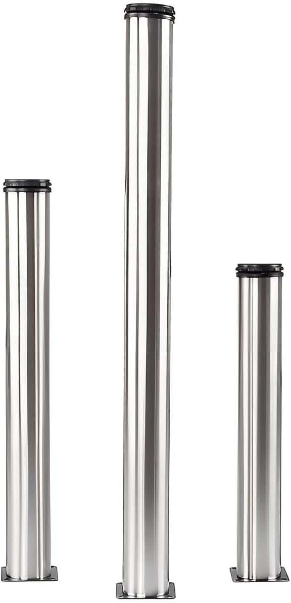 Qrity 4X Tischbein, Füsse für Möbel, Möbelfüsse Verstellbar (Gesamt: 550-570mm, Dia: 60mm), Tischbei