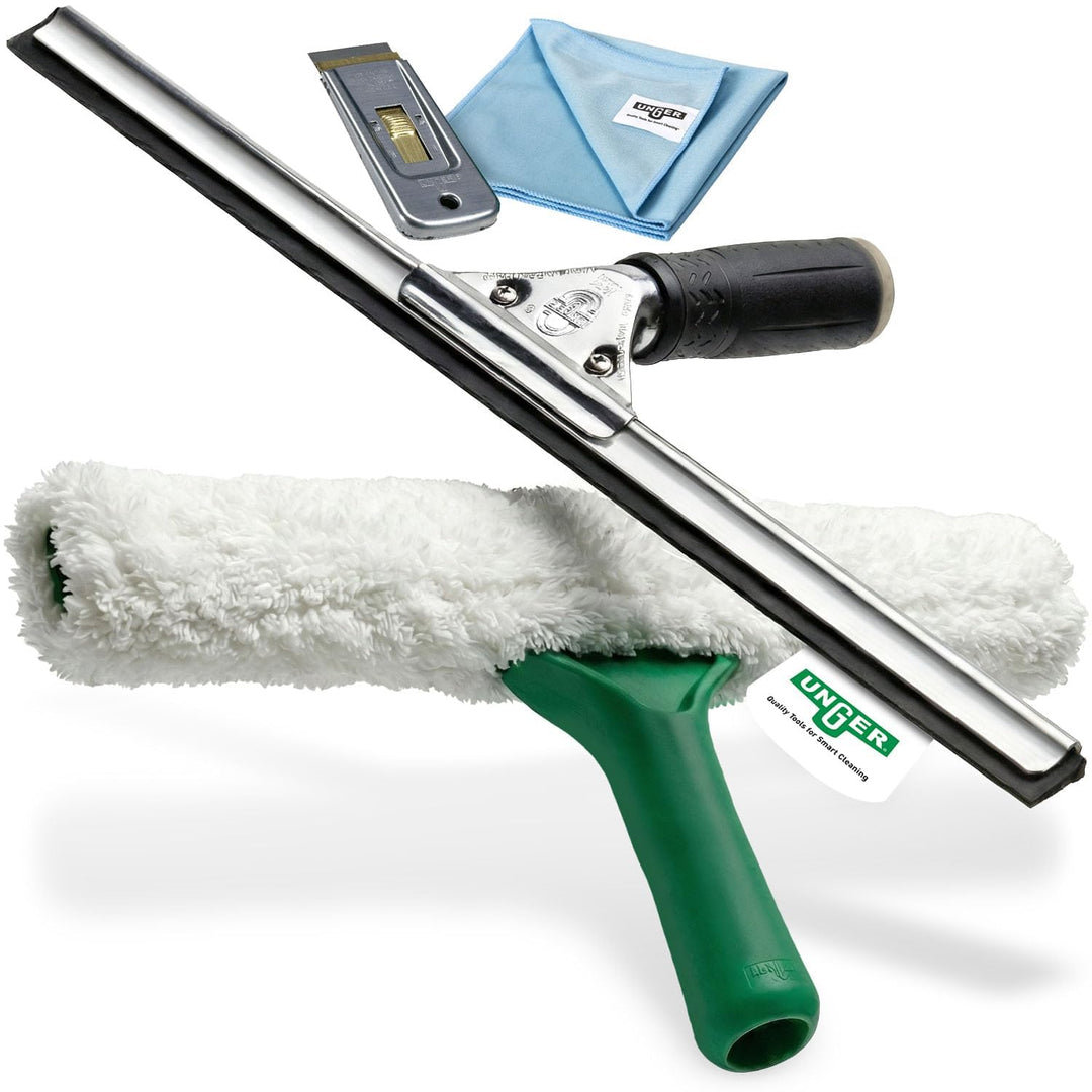 UNGER Window Cleaning Fensterreinigungs-Set (professionelle Fensterreinigungs-Produkte für Haushalt