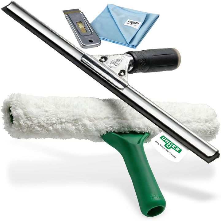 UNGER Window Cleaning Fensterreinigungs-Set (professionelle Fensterreinigungs-Produkte für Haushalt