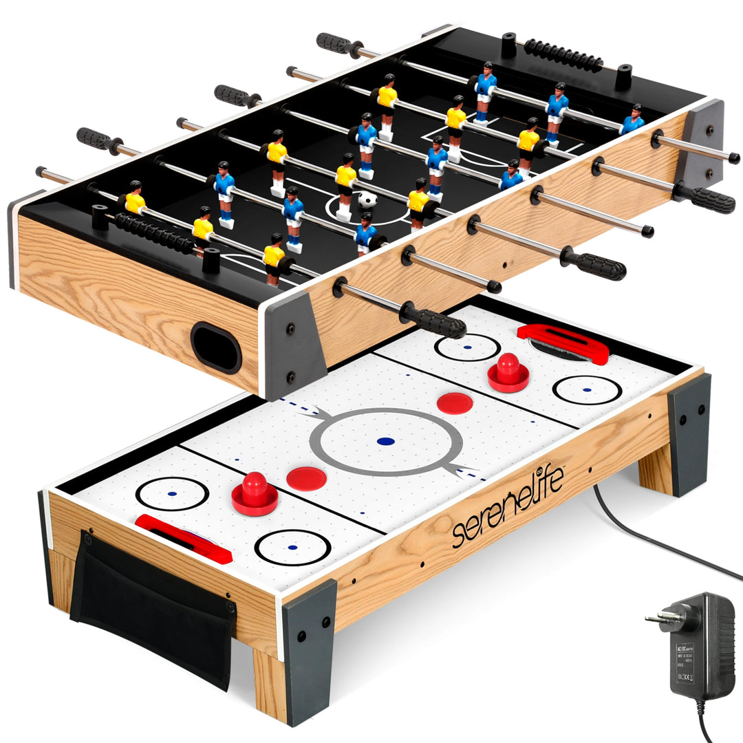 SereneLife 4-in-1/5-in-1 Multifunktionstisch – inkl. Billardtisch, Tischtennisplatte, Tischkicker, K
