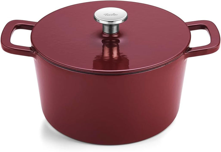 Fissler Moments Collection / Emaillierter Gusseisen-Bräter, rund (Ø 24 cm) Cast-Iron Topf, Cocotte A
