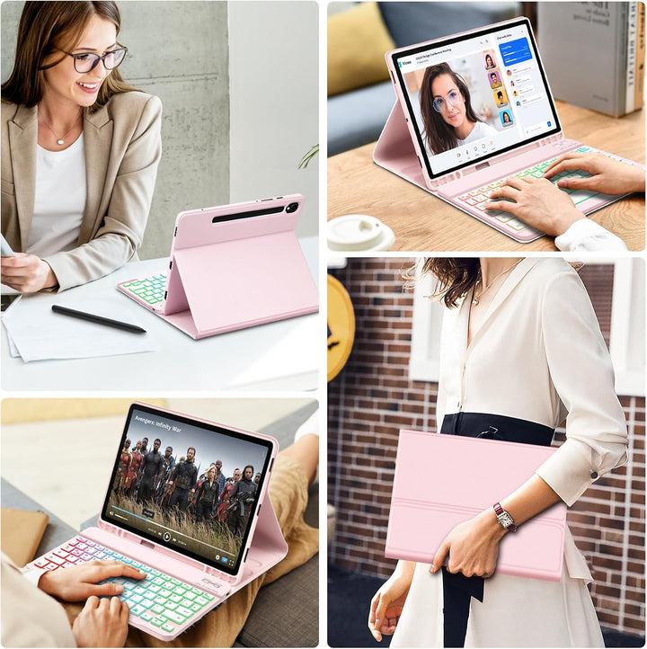 Bettdow für Samsung Galaxy Tab S10 Lite/ S10 FE 10,9" 2025 Tastatur Hülle, QWERTZ Layout Abnehmbarer