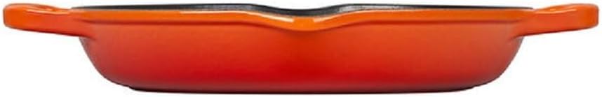 LE CREUSET Signature Hohe runde Grillpfanne aus Gusseisen, für alle Herdarten und Backöfen, 25 cm, O