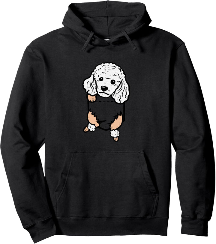 Pocket Poodle Feet Cute Mini Toy Pet Dog Lover Owner Gift Pullover Hoodie