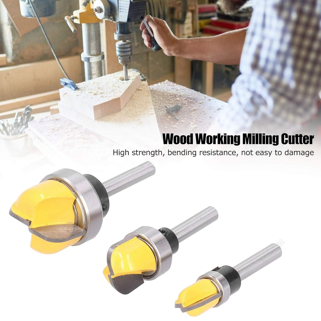 3pcs 6mm Shank Round Nose Router Bits Set Hochfester Core Box Router Bit Holzbearbeitung Fräswerkzeu