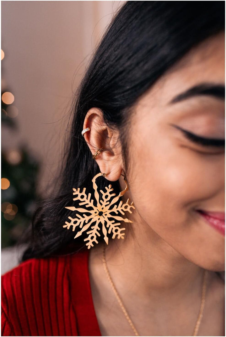 Snowflake Hoops Snowflake Hoops onesize Rosegold, onesize Rosegold