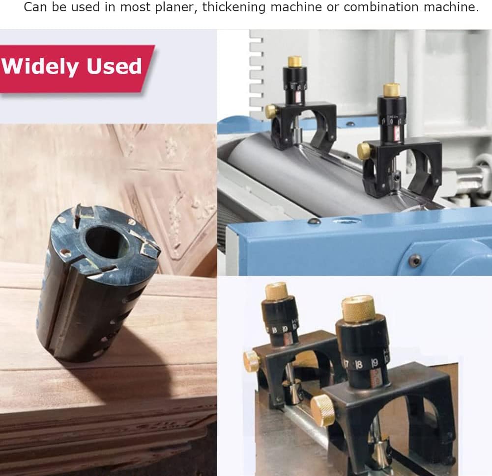 2 STK. Hobelmesser Einstellehre mit Holz Tragkoffer, Magnetisch Hobelmaschine Schneiden Einstellung