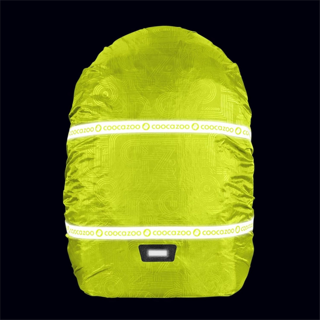 coocazoo Regenhülle, Yellow, gelb, reflektierend und wasserdicht, getapte Nähte, geeignet für Rucksä