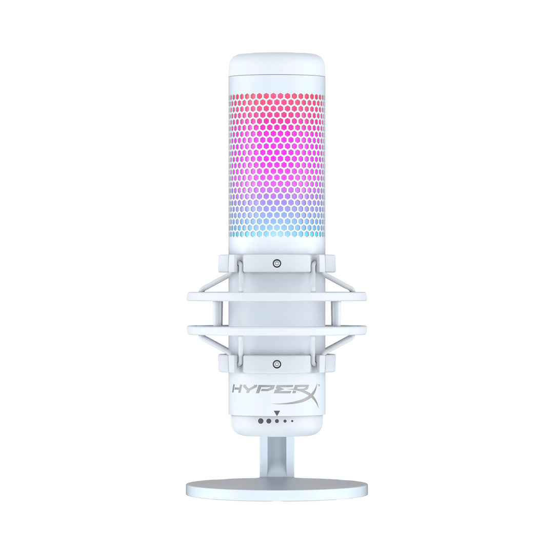 HyperX QuadCast S, RGB USB-Kondensatormikrofon für PC, PS5, Mac, Stossgeschützte Halterung, 4 Richtc