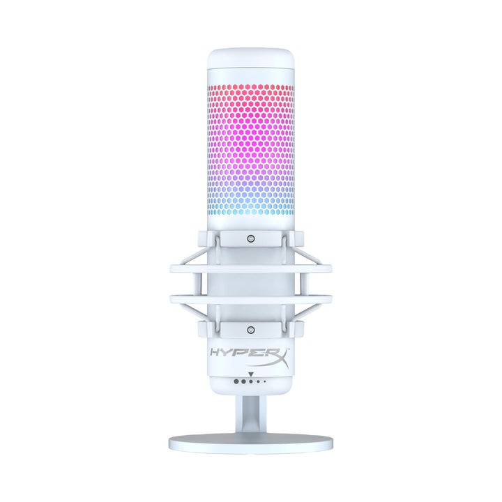 HyperX QuadCast S, RGB USB-Kondensatormikrofon für PC, PS5, Mac, Stossgeschützte Halterung, 4 Richtc