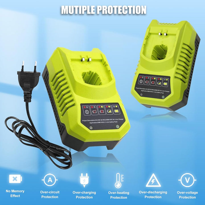 BCL14181H 9.6 V-18 V Lithium-Ionen und NI-Mh Ersatz für Ryobi Akkuladegerät ONE +
