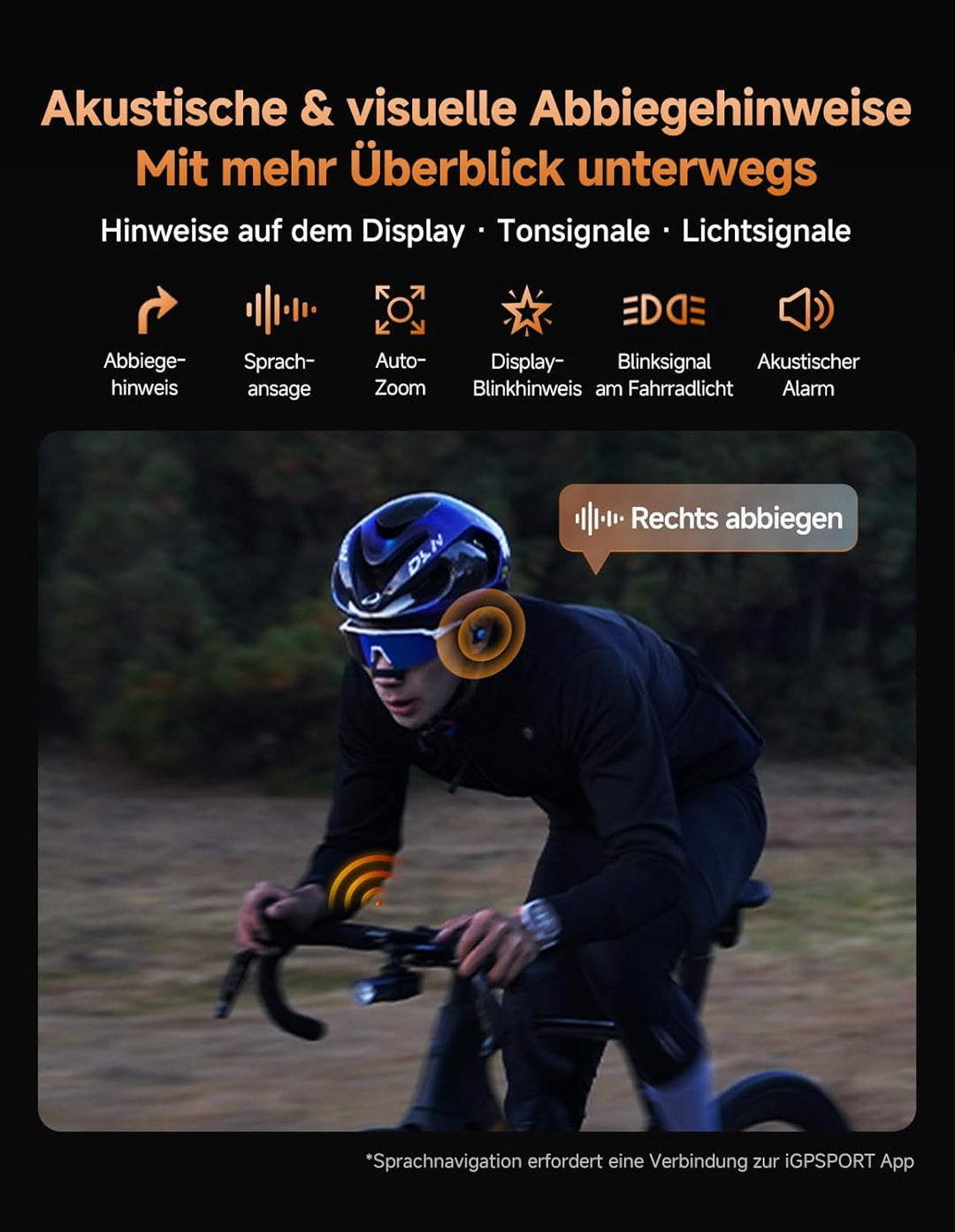 iGPSPORT BiNavi Air Fahrradcomputer Kabellos