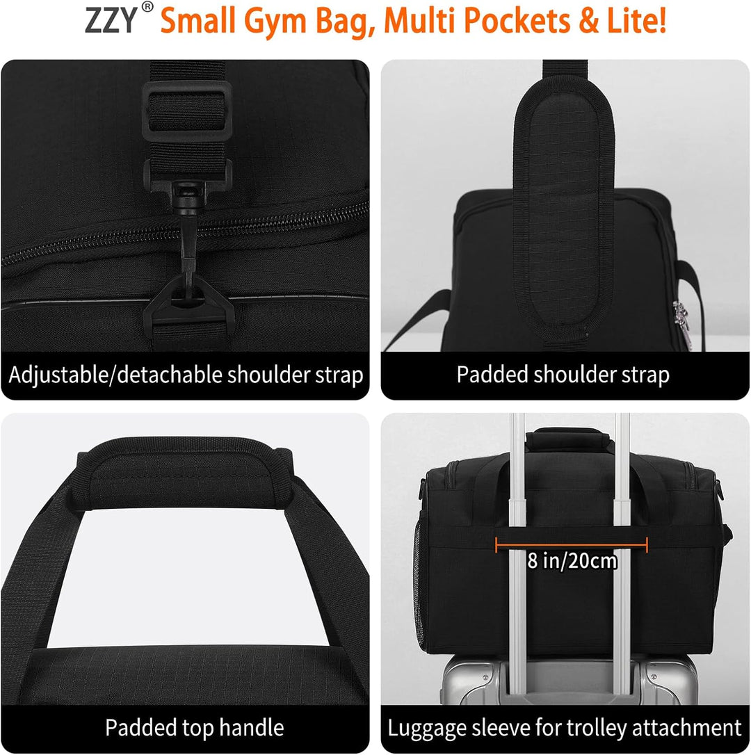 ZZY 20L Sporttasche Klein, Trainingstasche Gym Bag 40x20x25cm, Kleine Fitnesstasche & Weekender für