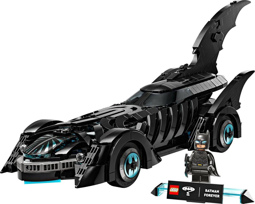 LEGO DC Batman Forever Batmobil – Superhelden Fahrzeug mit Minifigur – mit aufklappbarem Cockpit und