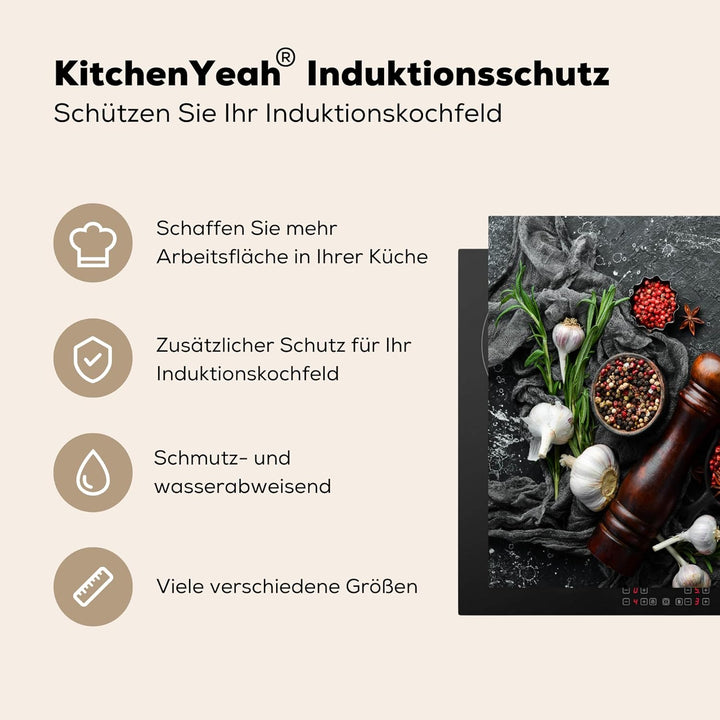 Herdabdeckplatte 59x52 cm Einteilig Küche Herdabdeckung Induktionsfeld Ceranfeld Herdabdeckplatten V