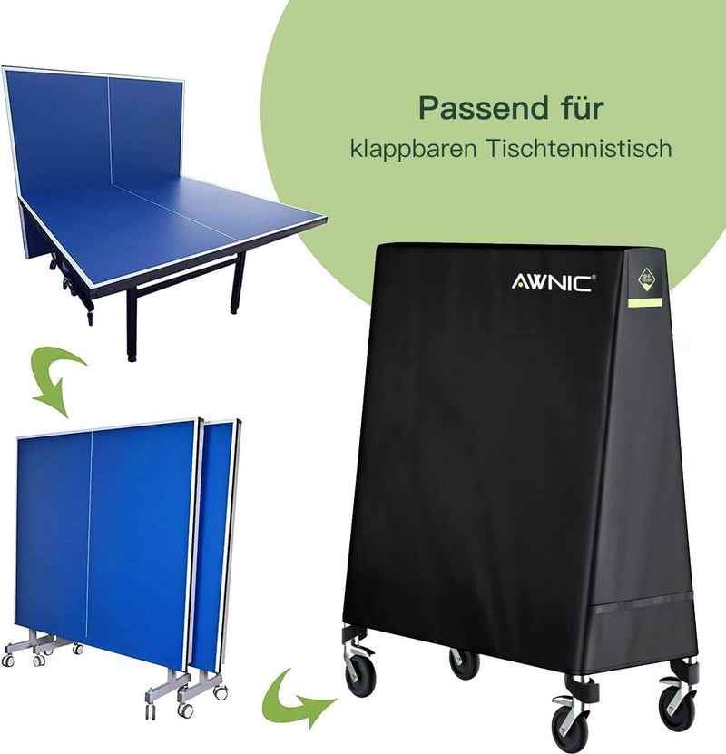 Awnic Tischtennisplatte Abdeckung Outdoor Pingpong Schutzhülle Tischtennis Abdeckhaube Reissfest Was