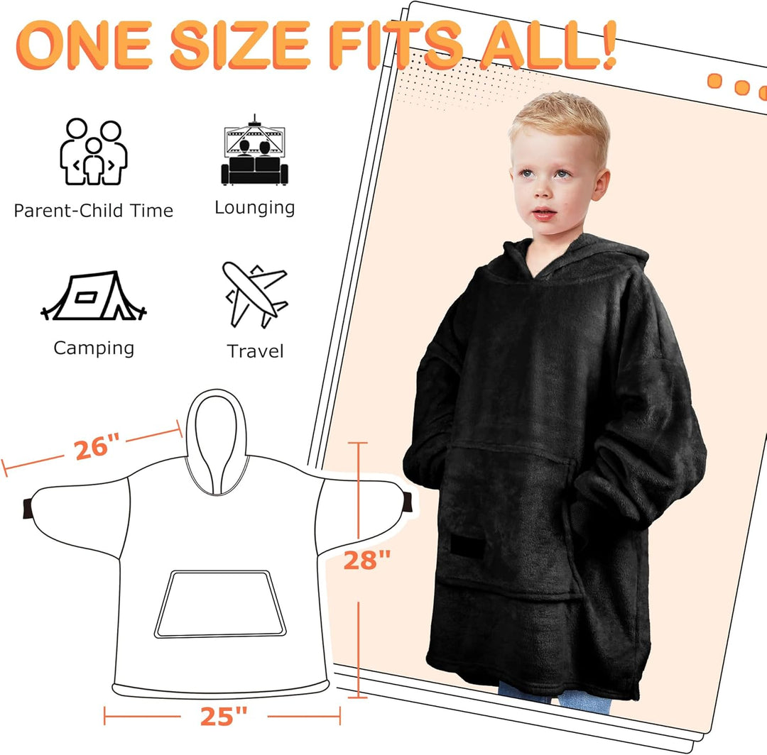 Catalonia Classy Kinder Hoodie Decke, übergrosse Kuschel Hoodie Kinder, Mädchen Jungen Kuschel Fleec