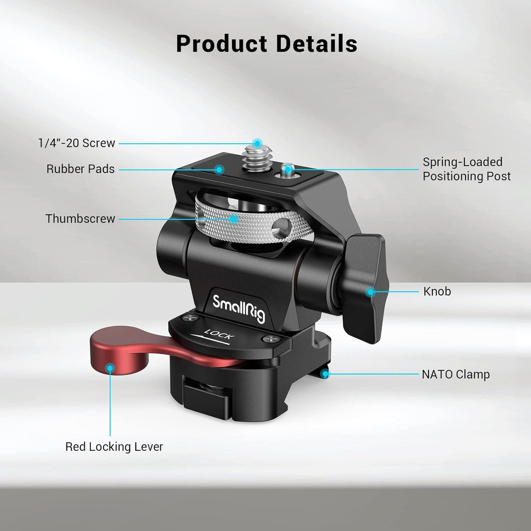 (Aktualisierte Version) SMALLRIG Monitorhalterung mit NATO Klemme, Kamera Monitorhalterung für 5" un