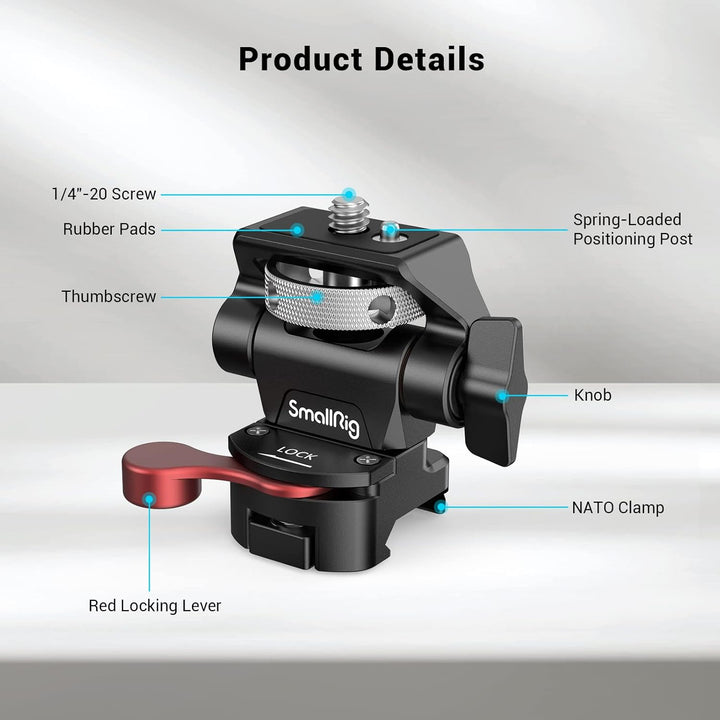 (Aktualisierte Version) SMALLRIG Monitorhalterung mit NATO Klemme, Kamera Monitorhalterung für 5" un