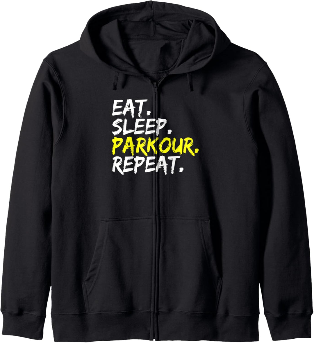 "Eat Sleep Parkour Repeat" Spruch Design Parkourläufer Kapuzenjacke