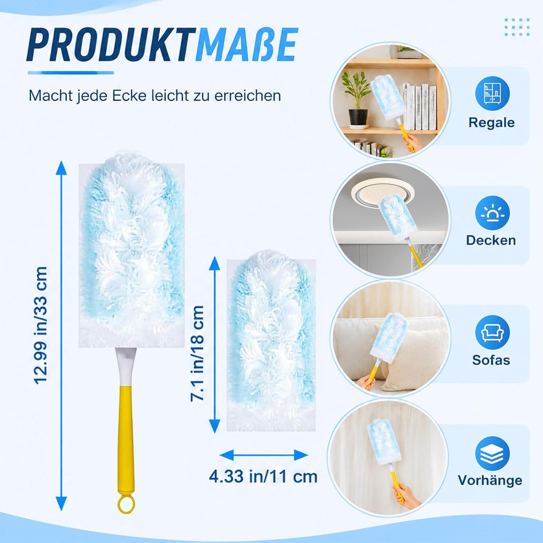 102 Stück Staubmagnet Kompatibel mit Swiffer Staubmagnet Nachfüllpack, Einweg Magnet Staubwedel für
